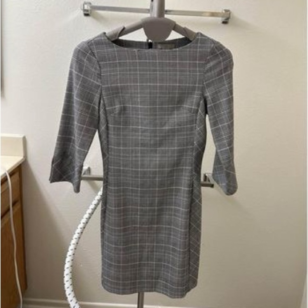 H&M Gray Plaid Formal Womens Dress Size 2